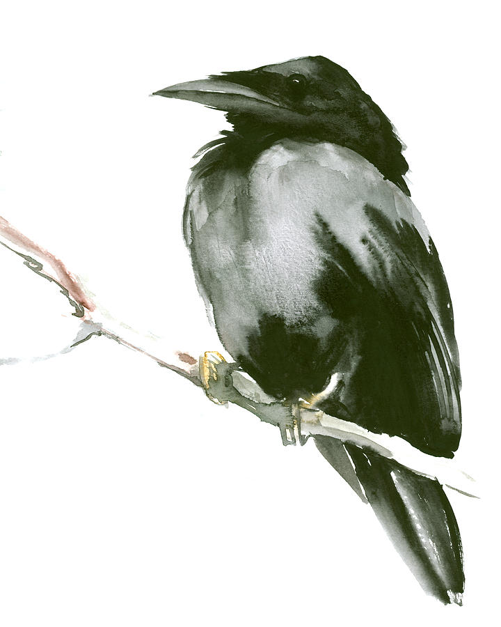 Raven Painting - Raven by Suren Nersisyan