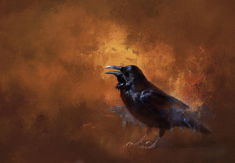 Raven Painting by Theresa Tahara
