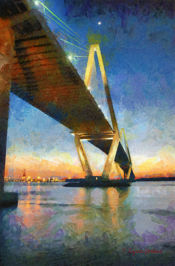 Ravenel Bridge Painting by Lynne Jenkins