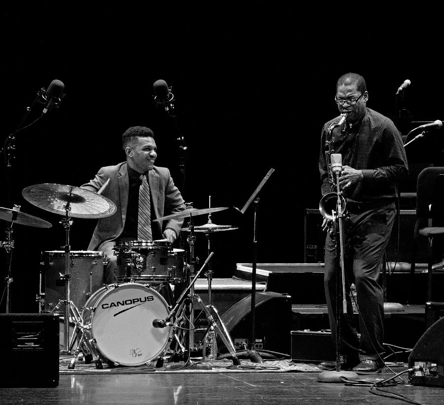 Ravi Coltrane and Mark Whitfield Jr Photograph by Lee Santa
