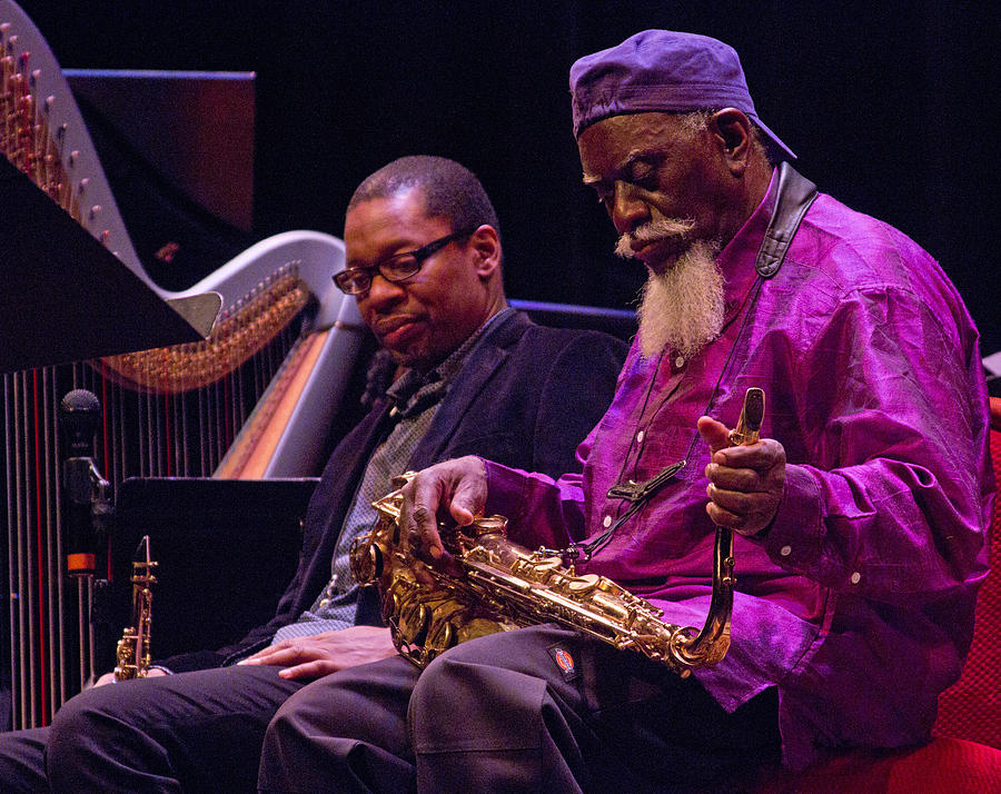 Ravi Coltrane And Pharoah Sanders 5 Photograph by Lee Santa