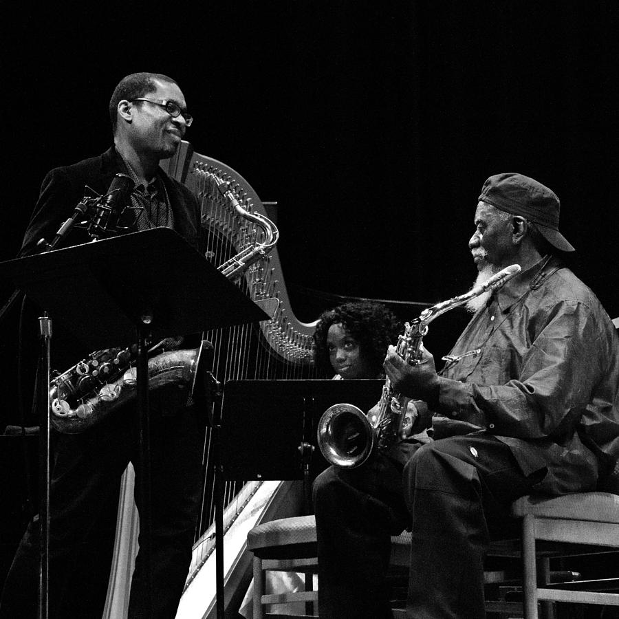 Ravi Coltrane And Pharoah Sanders 6 Photograph by Lee Santa