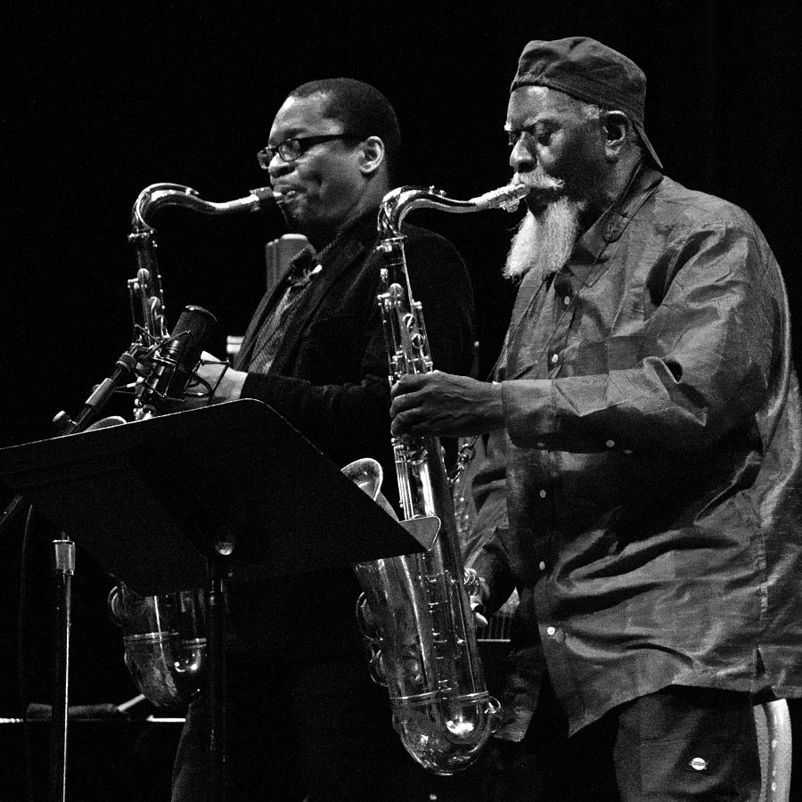 Ravi Coltrane And Pharoah Sanders 8 Photograph by Lee Santa