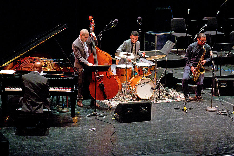 Ravi Coltrane and the Orrin Evans Trio 3 Photograph by Lee Santa