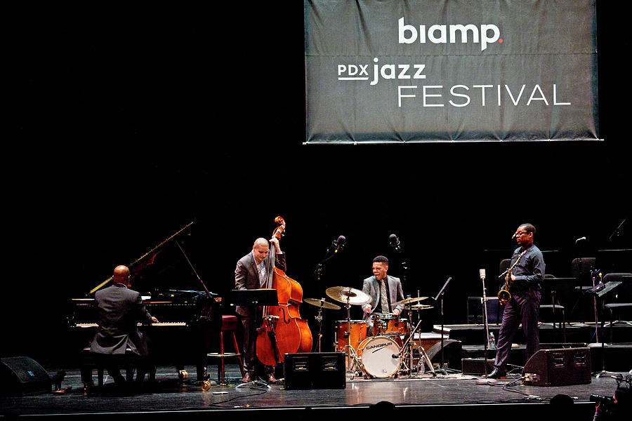 Ravi Coltrane and the Orrin Evans Trio 5   Photograph by Lee Santa
