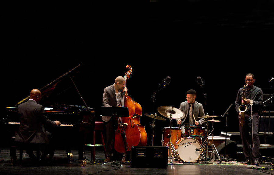 Ravi Coltrane and the Orrin Evans Trio 8 Photograph by Lee Santa