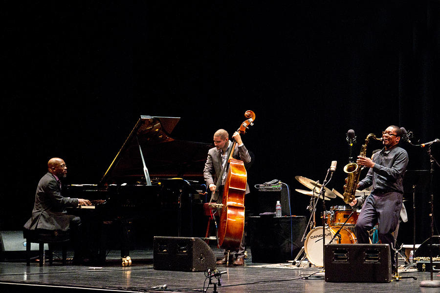 Ravi Coltrane with the Orrin Evans Trio 9 Photograph by Lee Santa