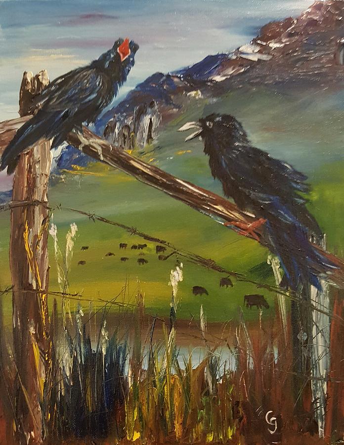 Ravin Ravens     #104 Painting by Cheryl Nancy Ann Gordon