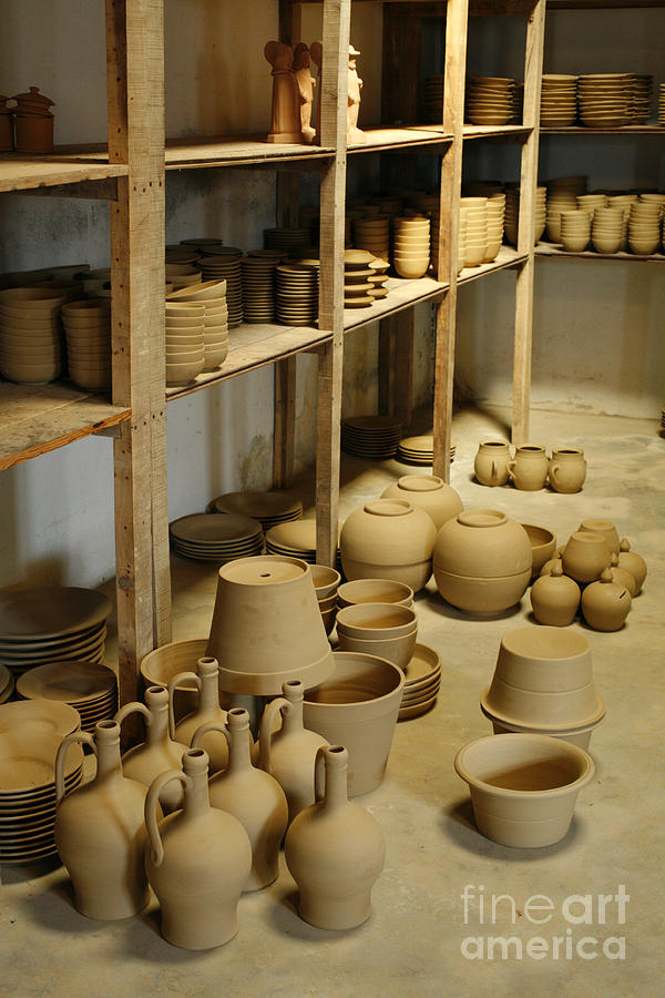 Jar Photograph - Raw pottery by Gaspar Avila