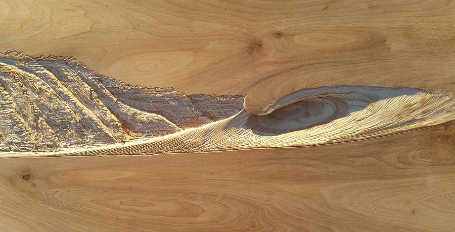 Wood Relief - Natural Wave by Nathan Ledyard