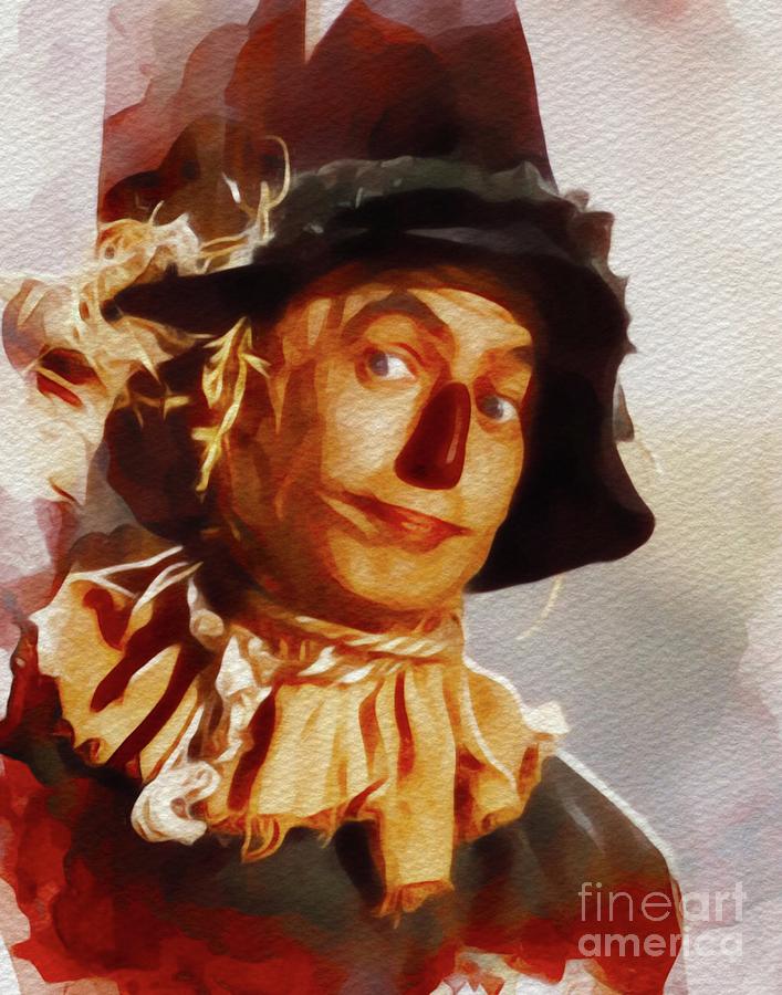Hollywood Painting - Ray Bolger as The Scarecrow by Esoterica Art Agency