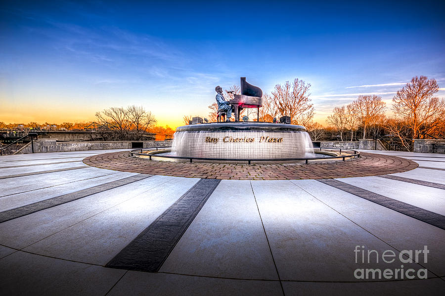 Cow Photograph - Ray Charles Plaza by Marvin Spates