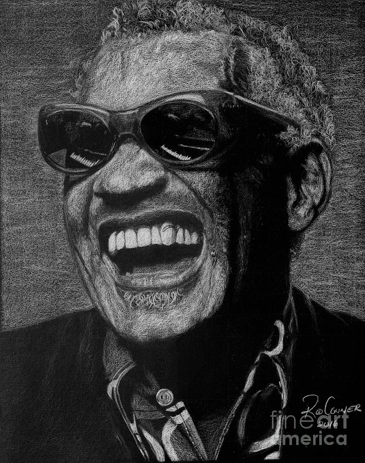 Ray Charles Drawing by Rod Conner Fine Art America