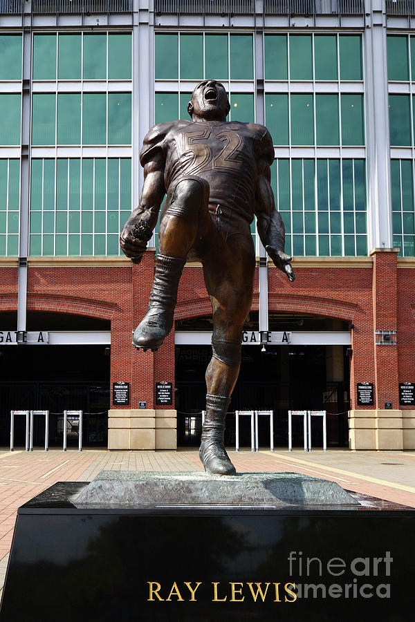 Ray Lewis Statue Baltimore Photograph by James Brunker