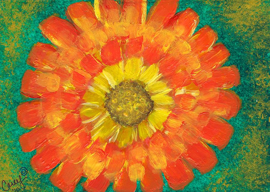 Ray of Sunlight Marigold Painting by Carey Waters