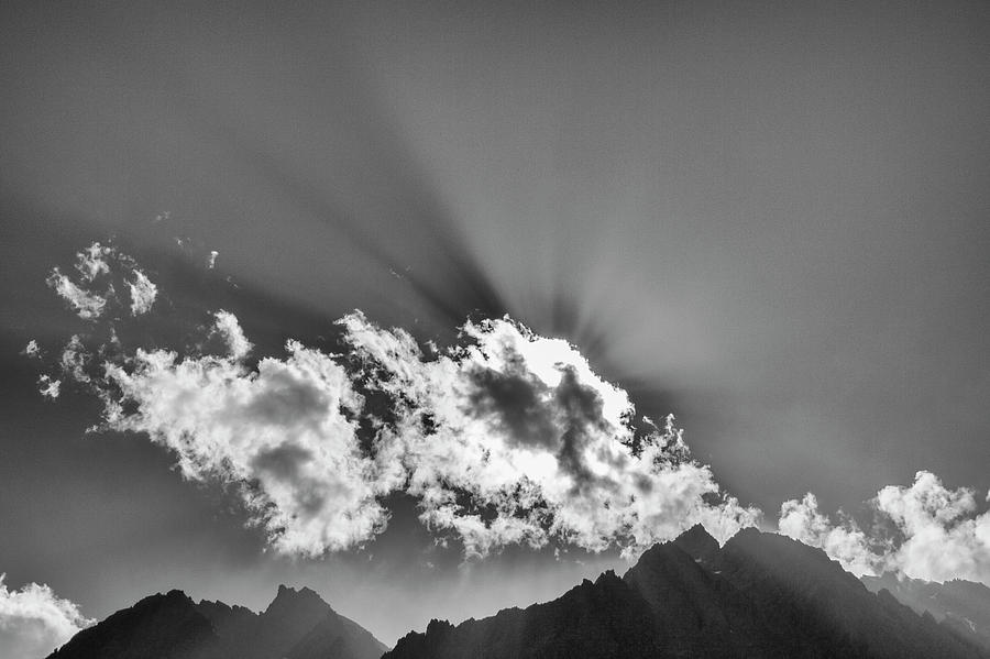 Rays through clouds, Keylong, 2005 Photograph by Hitendra SINKAR
