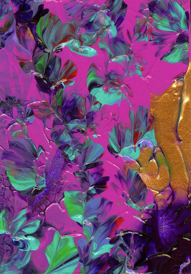 Razberry Ocean of Butterflies Painting by Nan Bilden