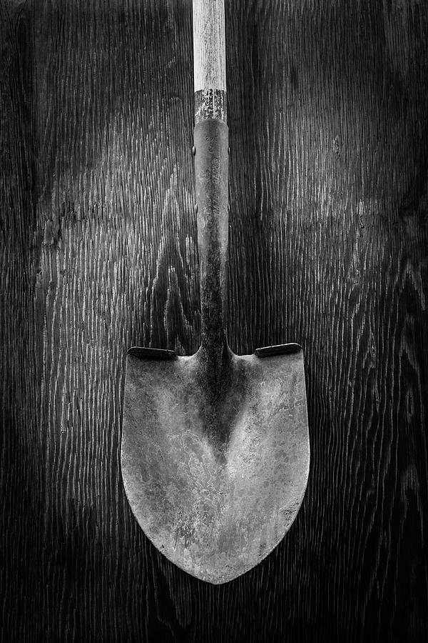 Black And White Photograph - Razorback Shovel by YoPedro