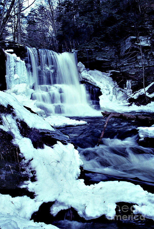Waterfall Photograph - R.B. Ricketts Falls - Winter by Rich Walter