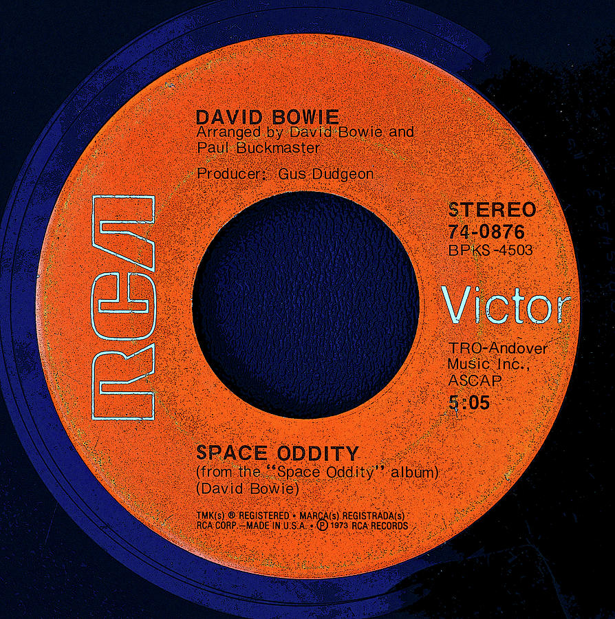 RCA record and David Bowie Digital Art by David Lee Thompson