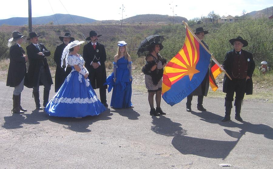 Re-enactors waiting to march Helldorado Days parade Tombstone Arizona 2004 Photograph by David Lee Guss
