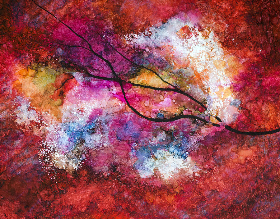 Abstract Painting - Reach For The Stars - A by Sandy Sandy