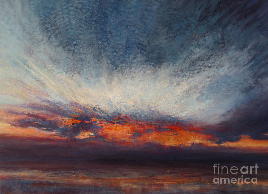 Sunset Painting - Reaching for Heaven by Valerie Travers