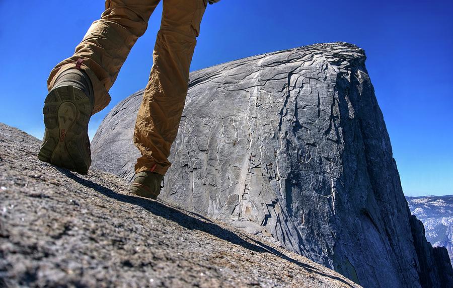 Yosemite National Park Photograph - Reaching Half Dome by Peter Thoeny