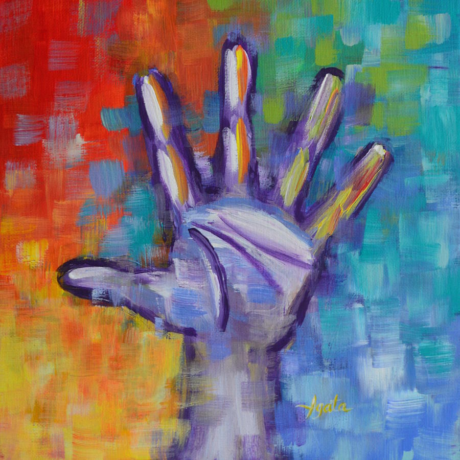 Reaching Out Painting by Agata Lindquist