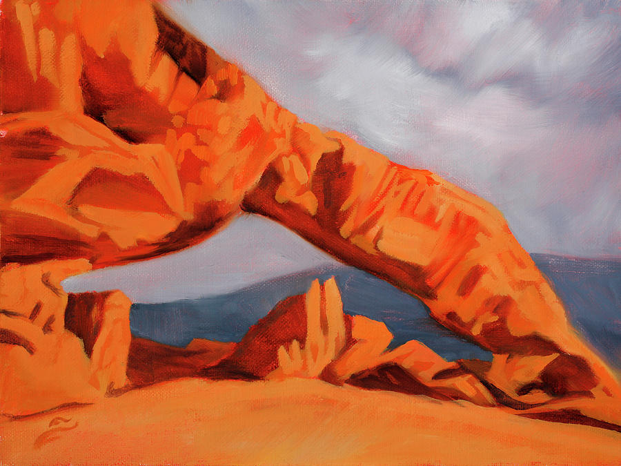 Reaching Rock Painting by Sandi Snead