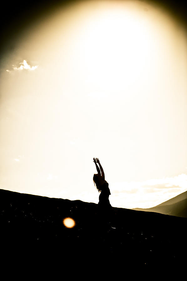 Silhouette Photograph - Reaching by Scott Sawyer