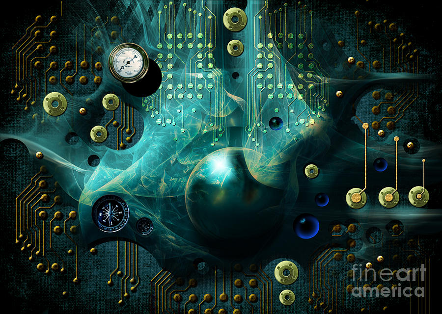 Reactor in blue Digital Art by Alexa Szlavics