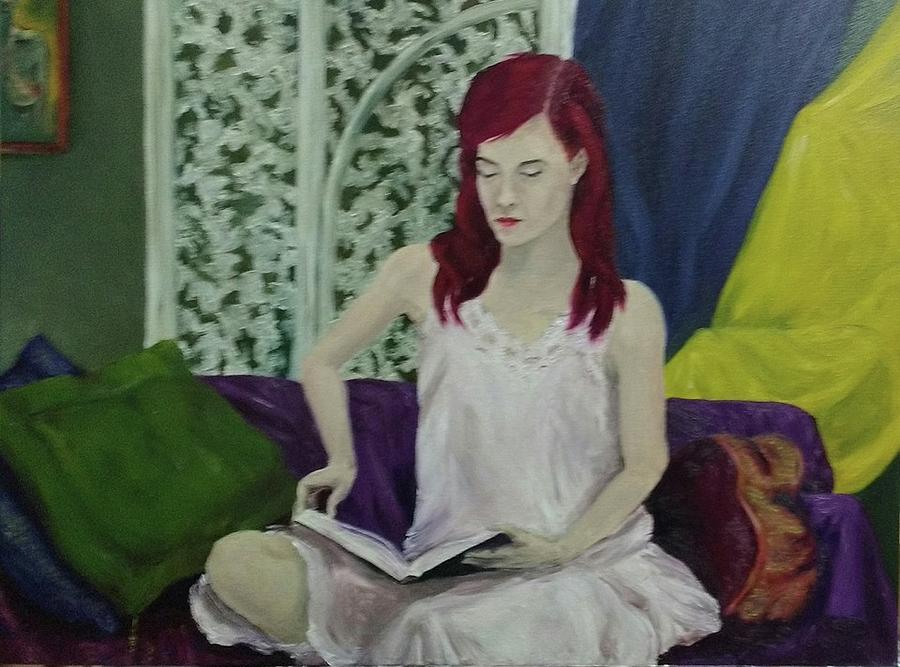 Reader Painting by Violet Jaffe