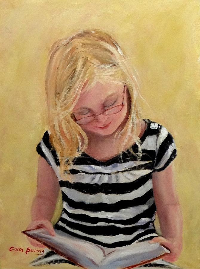 Reading Bee Painting by Carol Berning