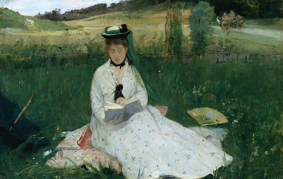 Reading  Painting by Berthe Morisot