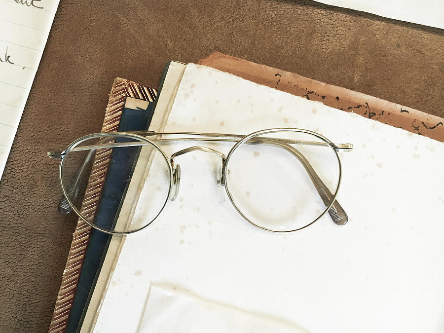 Vintage Photograph - Reading glasses by Tom Gowanlock