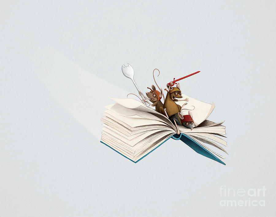 Book Digital Art - Reading is an Adventure by Michael Ciccotello