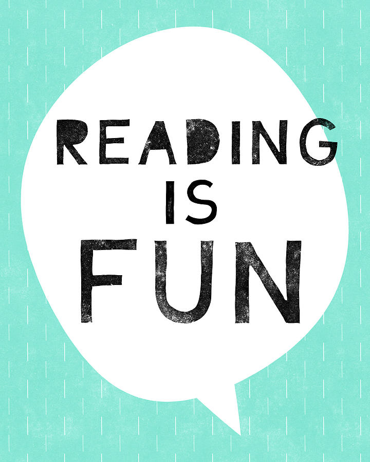 Reading Is Fun- Art by Linda Woods Digital Art by Linda Woods