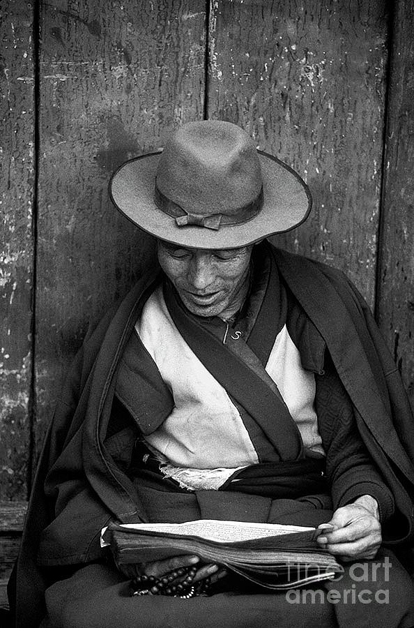 Reading the Scriptures - Lhasa Tibet by Craig Lovell Reading the Scriptures - Lhasa Tibet by Craig Lovell