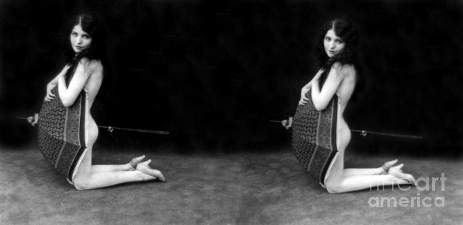 Ready For A Rainy Day, Nude Model, 1928 Photograph by Science Source