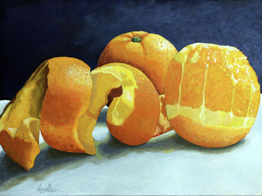Ready For Oranges Painting by Linda Apple