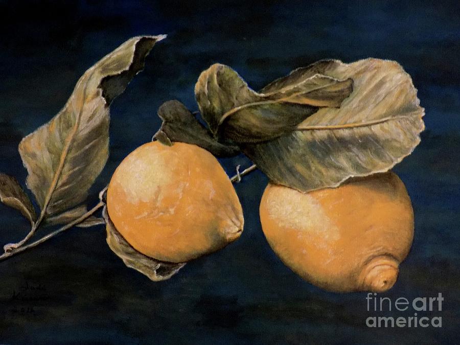 Lemon Painting - Ready for Picking by Judy Kirouac