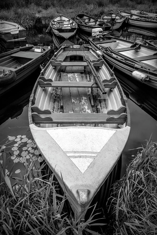 Ready for Summer Fishing Black and White Photograph by Debra and Dave Vanderlaan