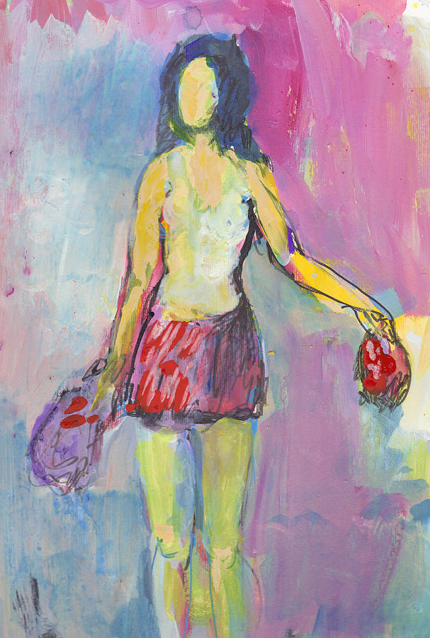 Painting Painting - Ready For The Beach by Amara Dacer Painting Painting - Ready For The Beach by Amara Dacer
