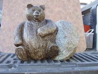 Fat Bear Sculpture - Ready For The Big Nap by William Luke