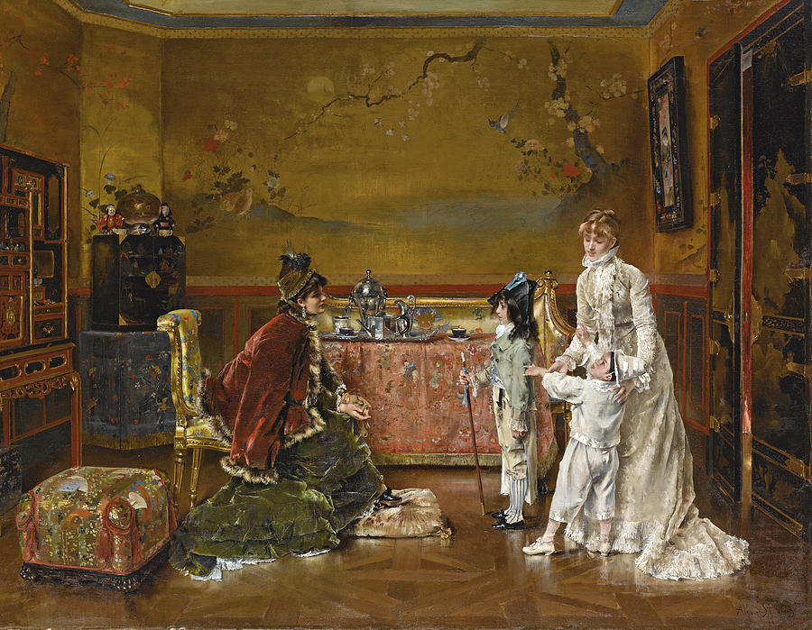 Ready for the Fancy Dress Ball Painting by Alfred Stevens