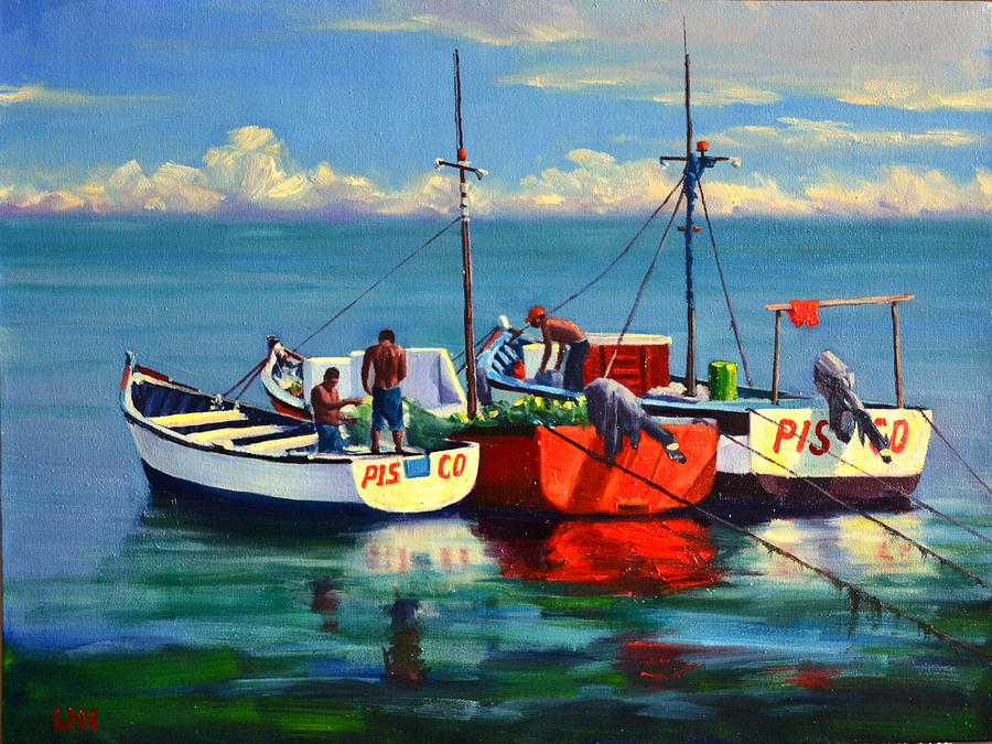 Ready for the Sea, Peru Impression Painting by Ningning Li
