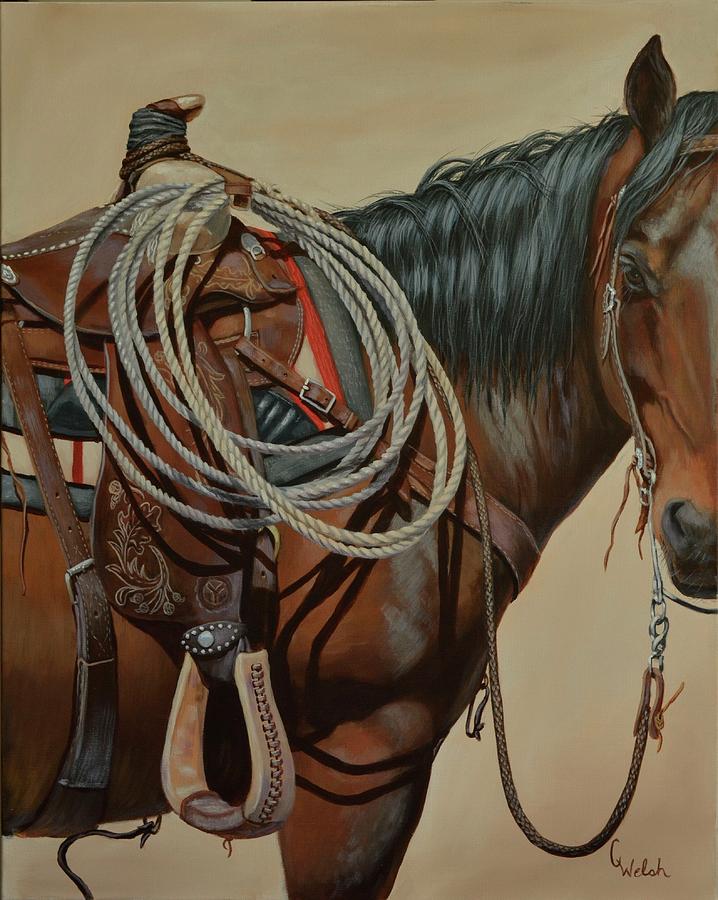 Ready for Work Painting by Cindy Welsh