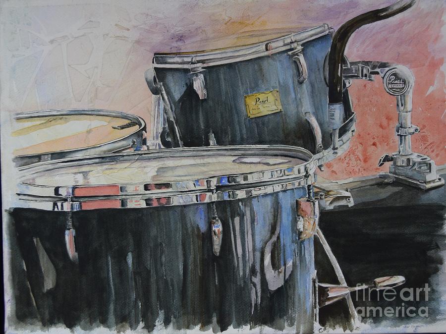 Ready to Drum Painting by Bev Morgan