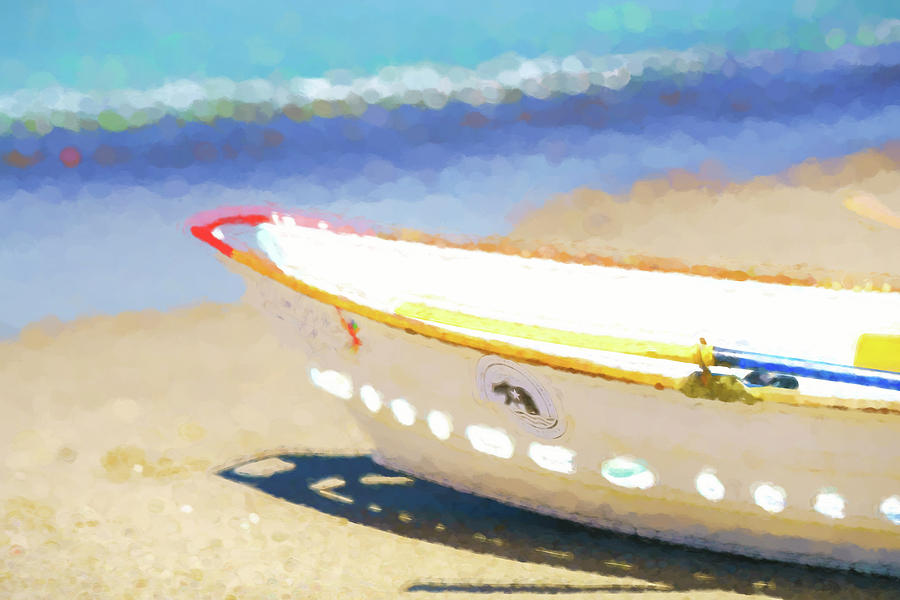 Ready to Rescue  Lifeboat Watercolor Digital Art by Scott Campbell